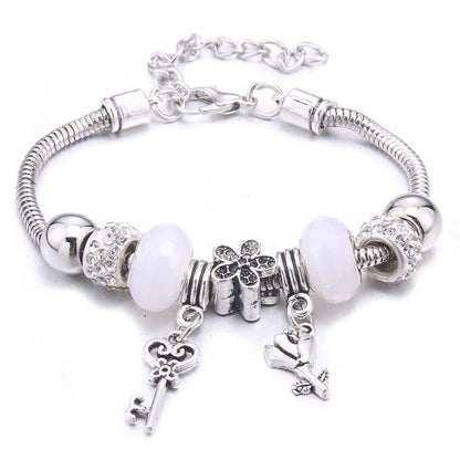 White Butterfly Charm Bracelet & Bangles