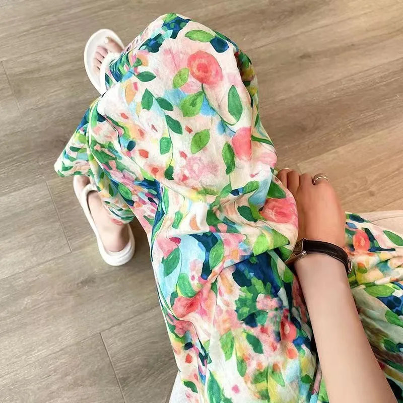 Beach Pants Loose Wide-Leg High Waist