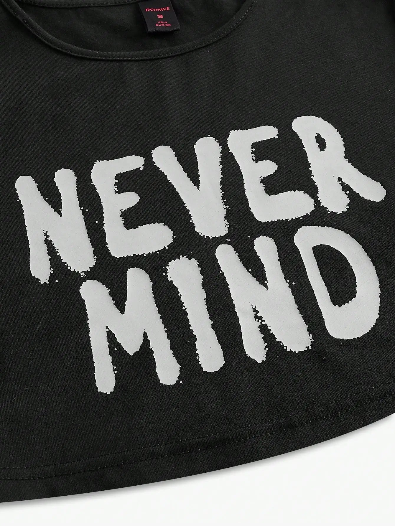 NEVER MIND Crop Top Tee