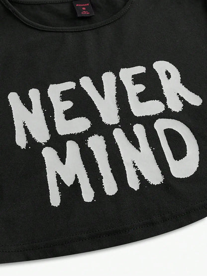 NEVER MIND Crop Top Tee
