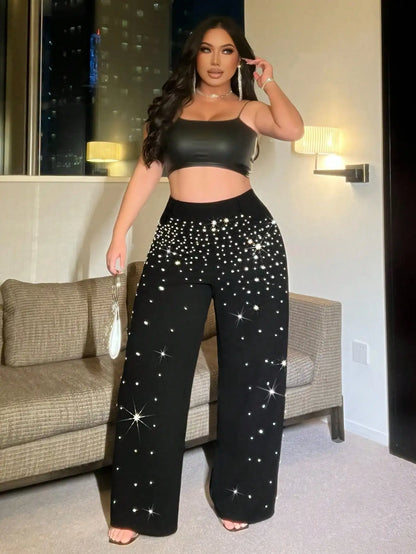 Plus Size Sparkle Gradient Knit Pants