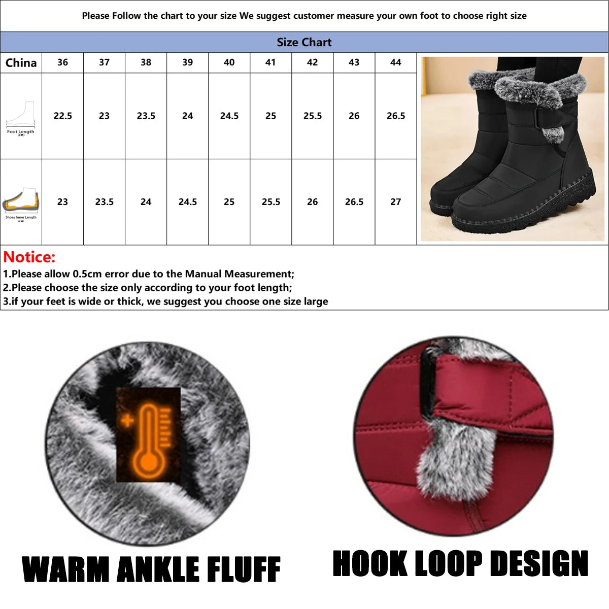 New Faux Fur Long Plush Snow Boots