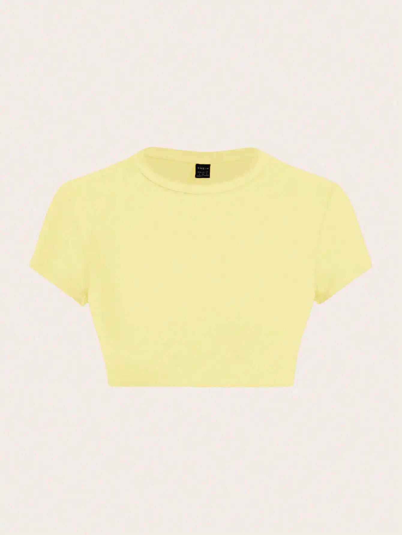 Black Crop Short Sleeve T-Shirt