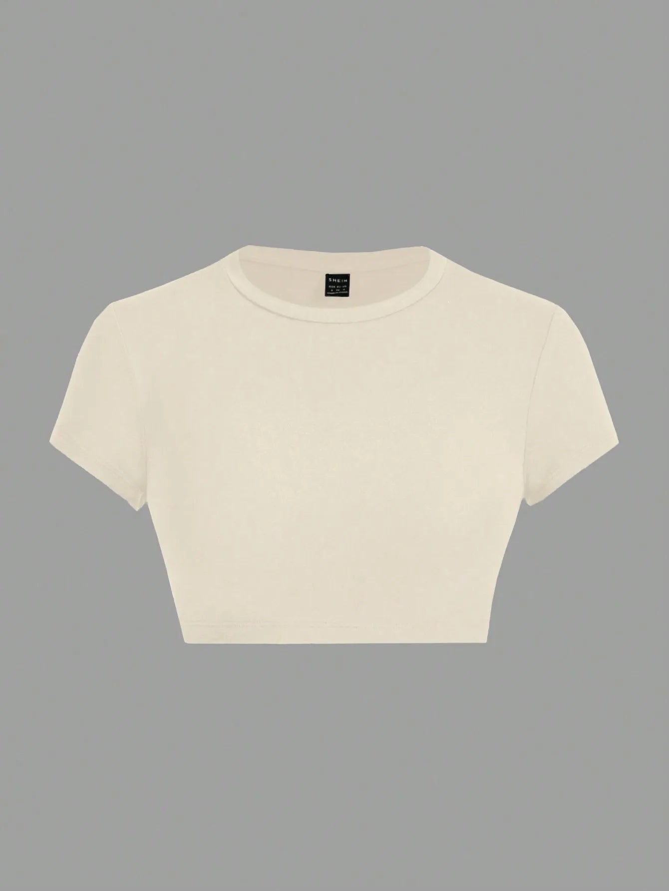 Black Crop Short Sleeve T-Shirt