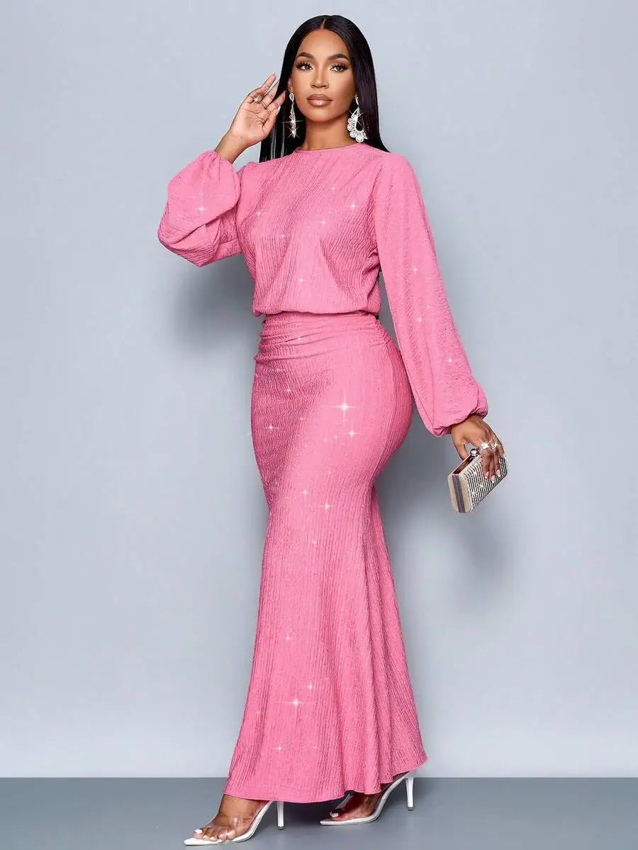 Suitable For Christmas Party Vacation & Dating & Valentine's Day Dating Pink Color Elegant Mermaid