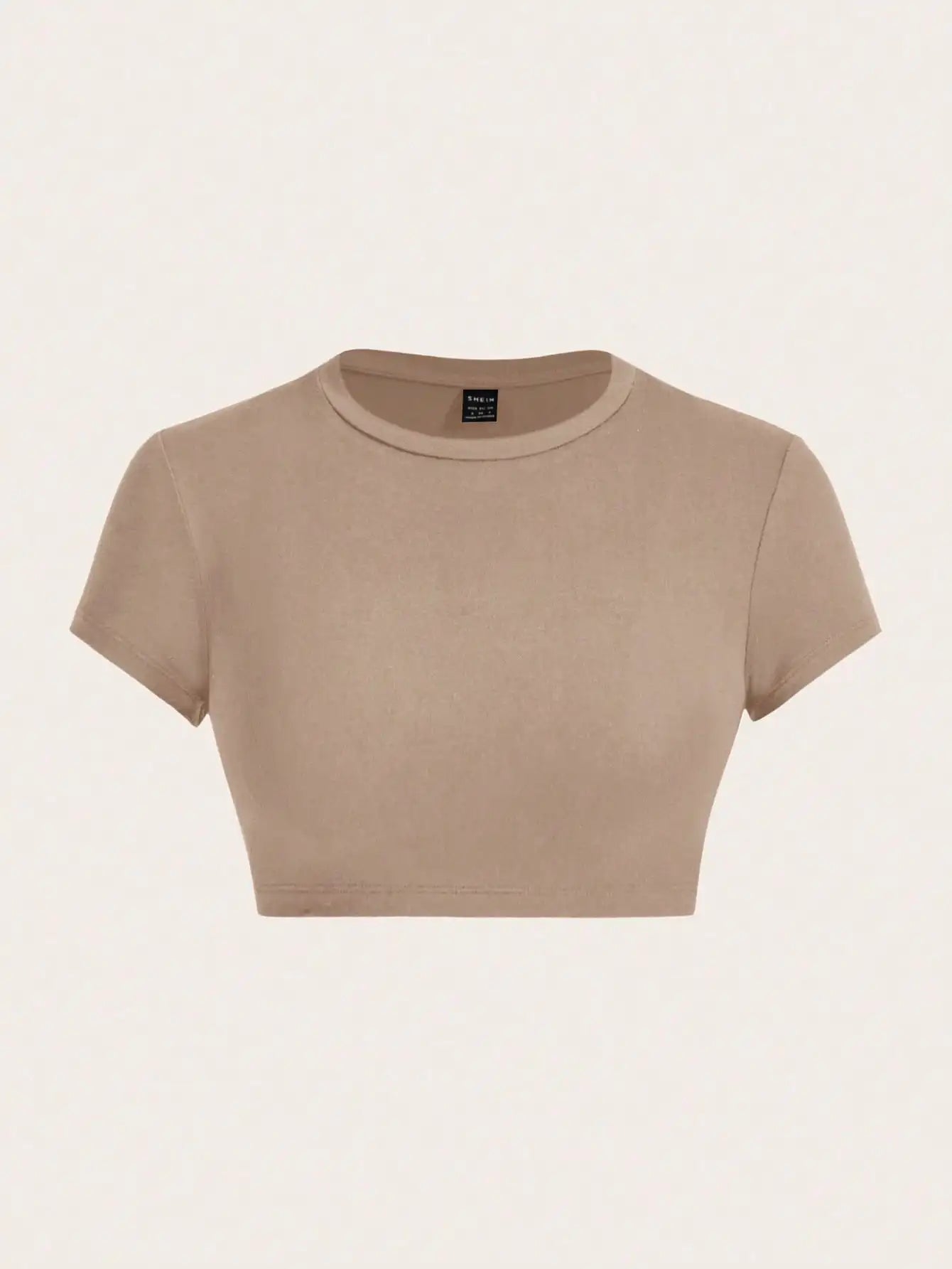 Black Crop Short Sleeve T-Shirt