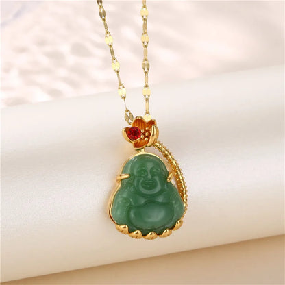 Green Zircon Crystal Pendant