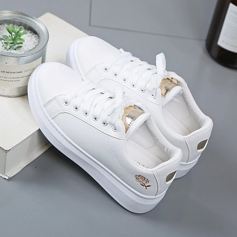 New Women's Shoes Leather Ventilated Sports