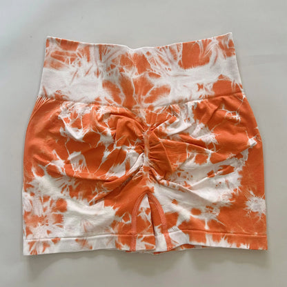 Tie Dye Leggings Shorts Gym Workout Yoga Pants
