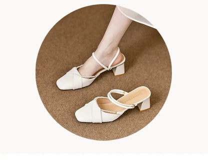 Stunning open-toe slip-on women's exquisite shoes