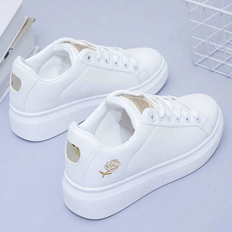 New Women's Shoes Leather Ventilated Sports