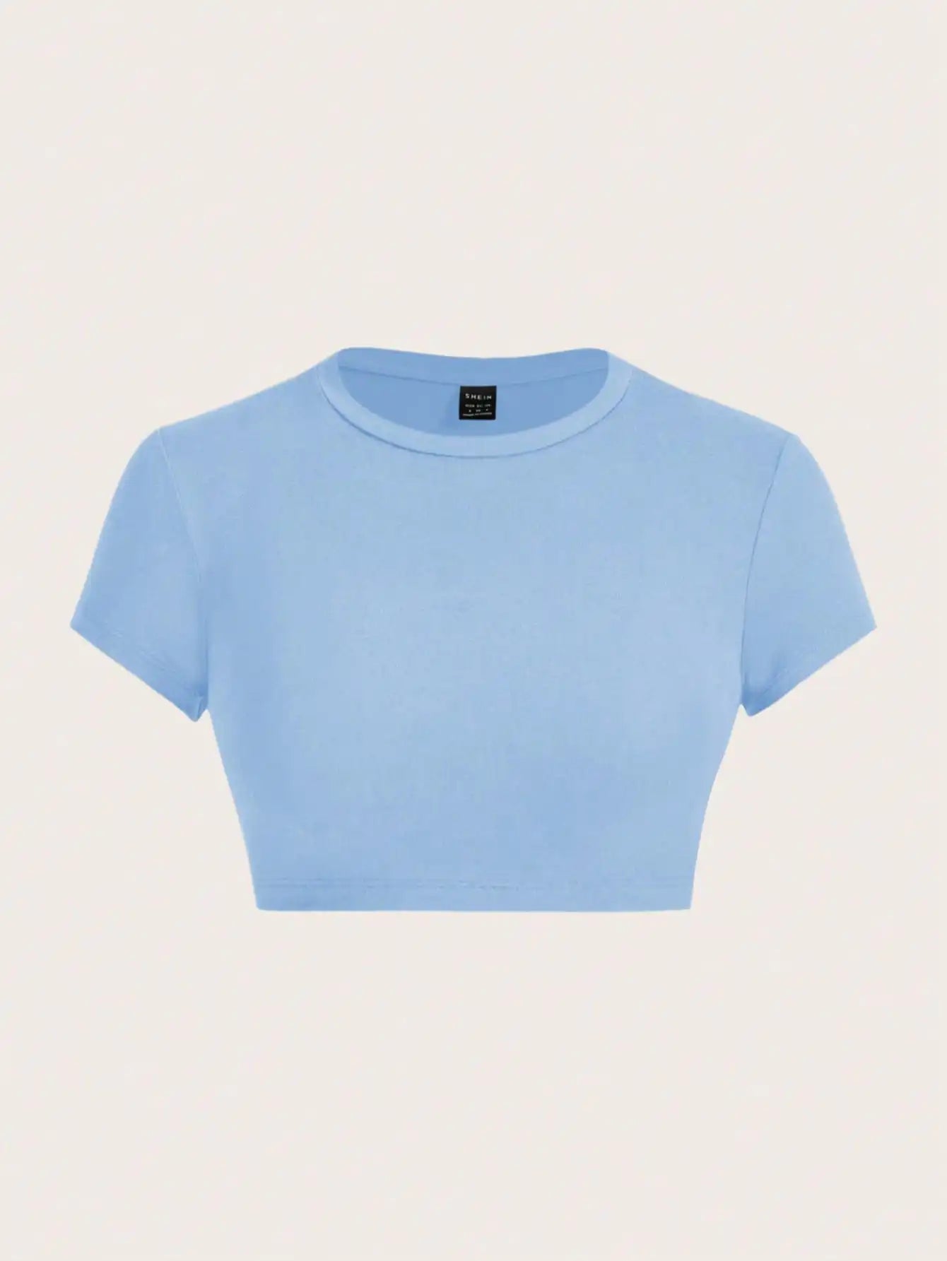 Black Crop Short Sleeve T-Shirt