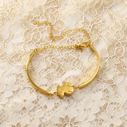 Bear Bracelet Stud Earrings Necklace Set,