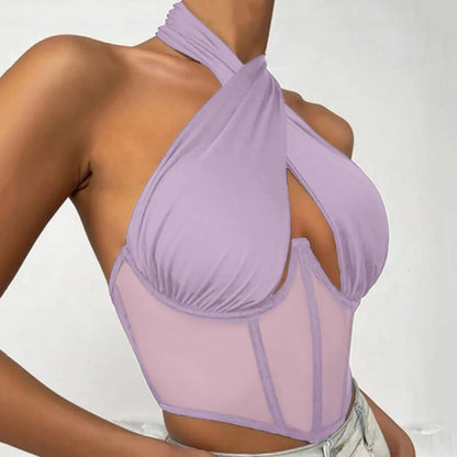 Women Sleeveless Fishbone Corset Vest