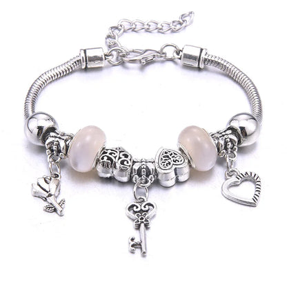 White Butterfly Charm Bracelet & Bangles