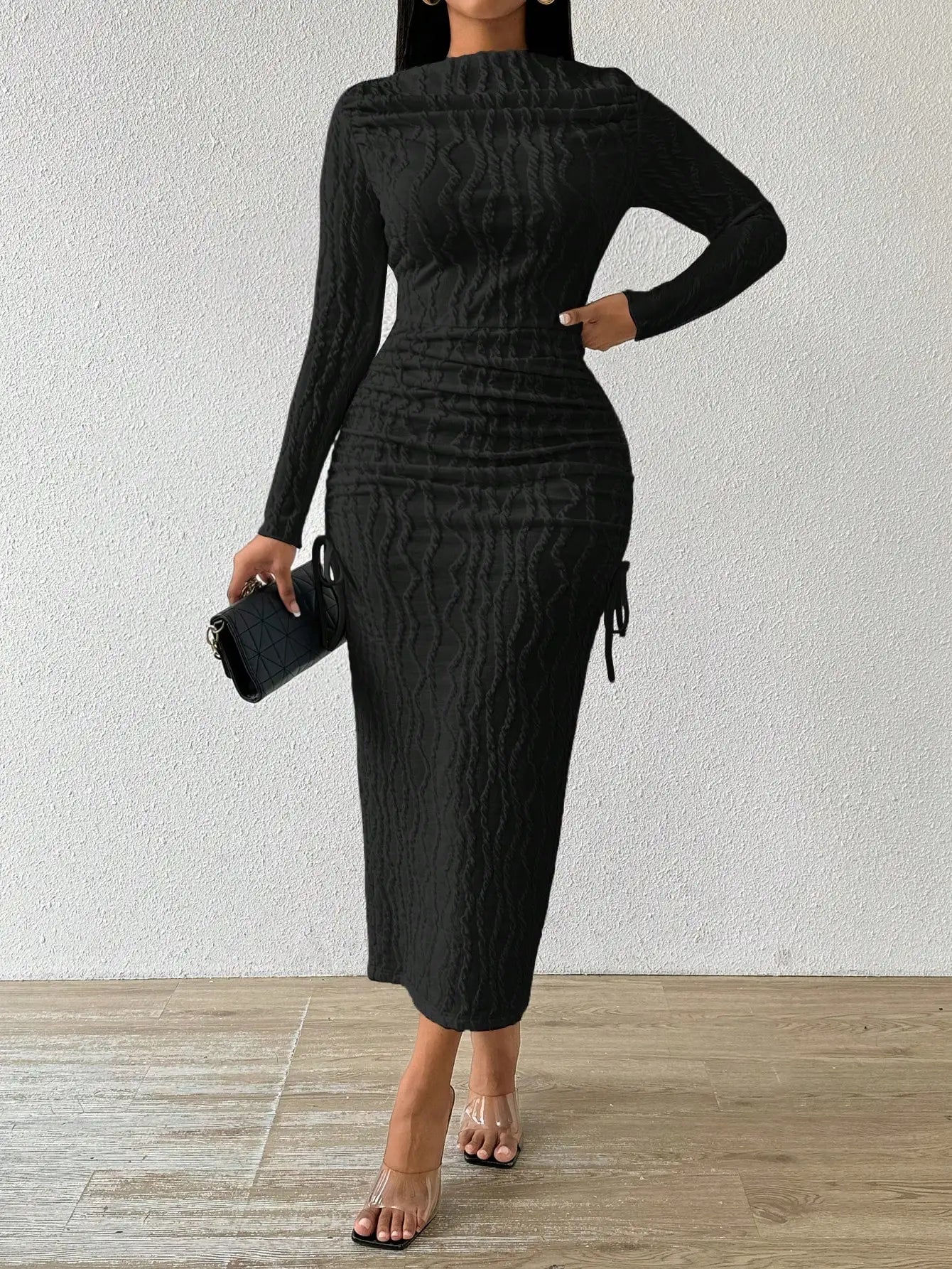 Lady Boat Neck White Dress