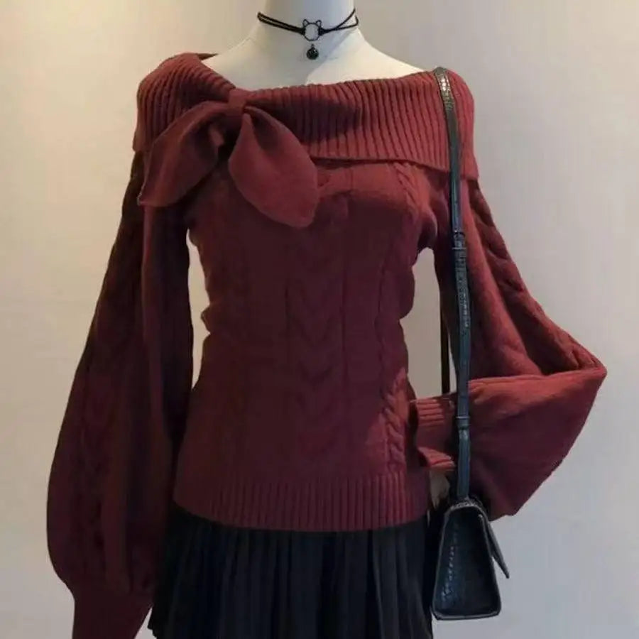 Preppy Style Sweet Knitted Sweater
