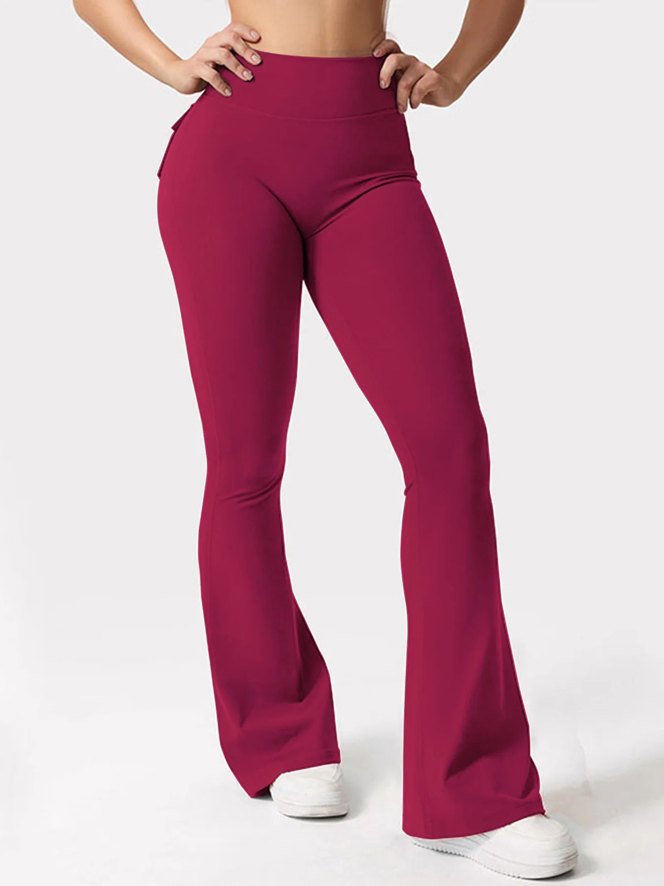 Yoga Flare Trousers, High-Waisted