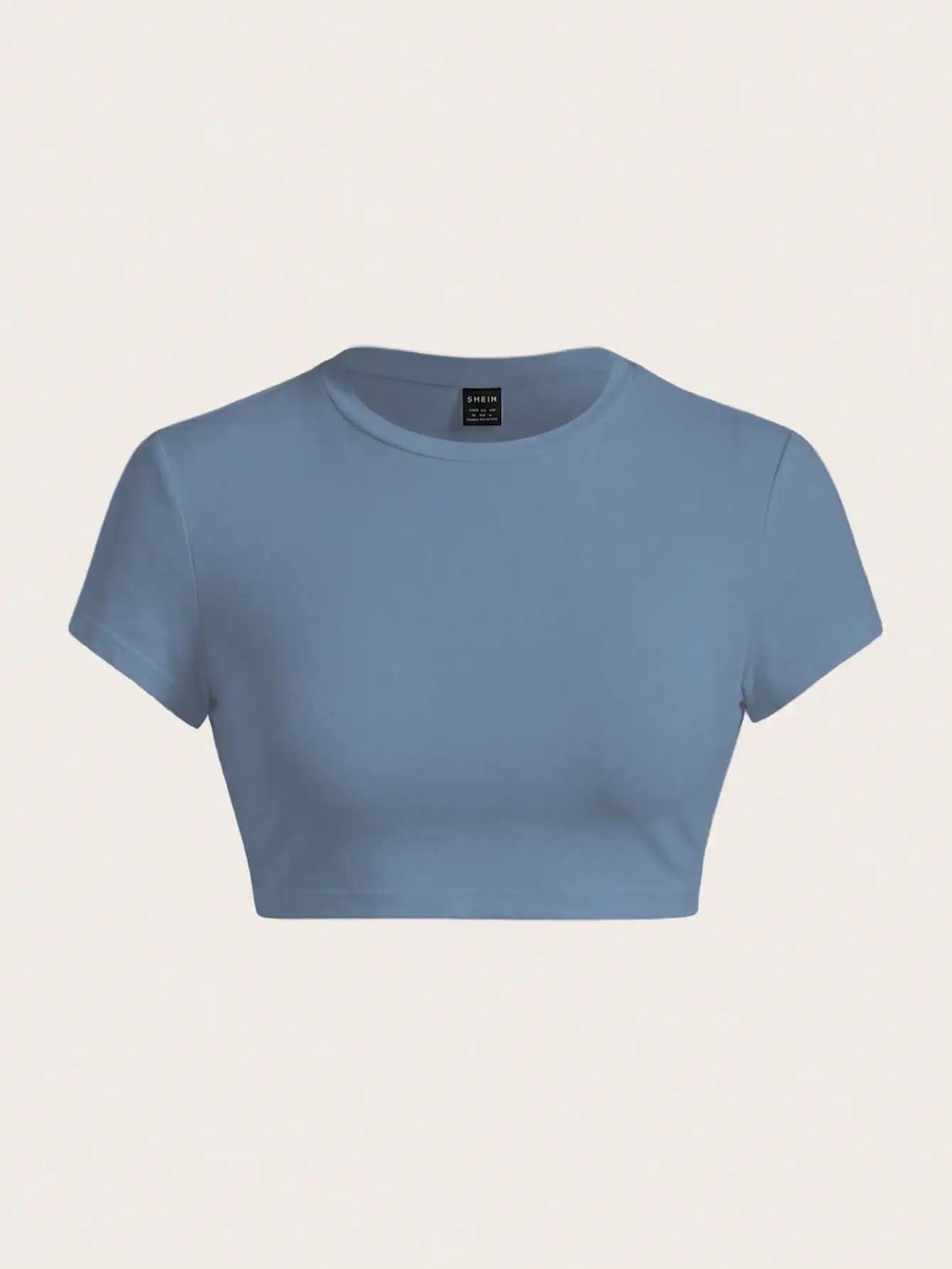 Black Crop Short Sleeve T-Shirt
