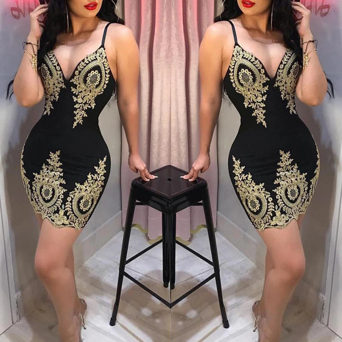 Sexy Party halter dress Sleeveless