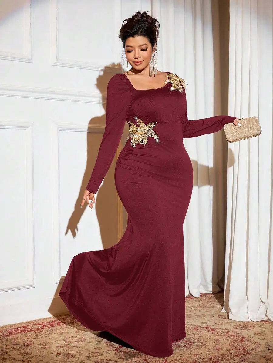 Black Long Sleeve Mermaid Dress