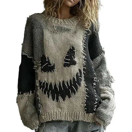 Loose Long Sleeve Sweater O-neck Pullover