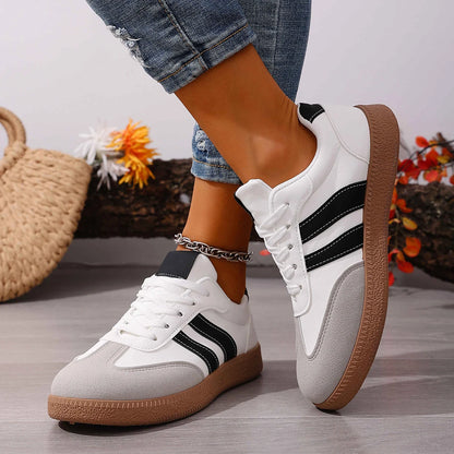 Women's Fashion Wine Red Flat Sneakers