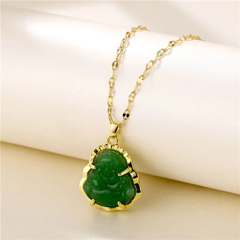 Green Zircon Crystal Pendant