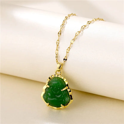 Green Zircon Crystal Pendant