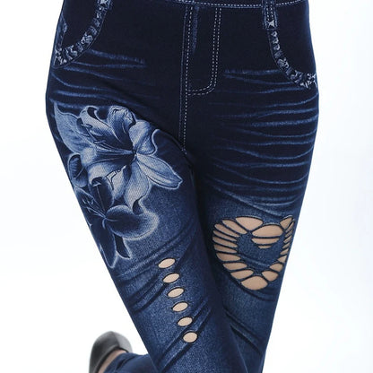 Sexy Casual Hollow Out Leggings Pants