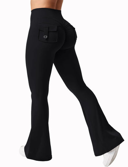 Yoga Flare Trousers, High-Waisted
