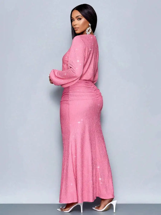 Suitable For Christmas Party Vacation & Dating & Valentine's Day Dating Pink Color Elegant Mermaid