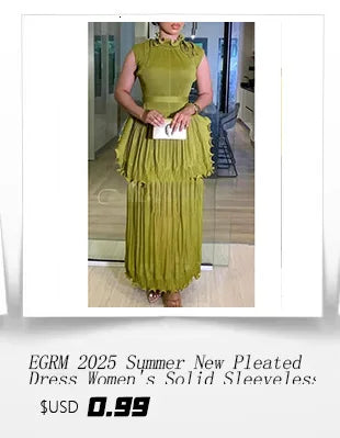 Pleated Long Dress Double Breasted