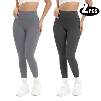 2 Pack High Waisted Sexy Butt Lifting Yoga Leggings