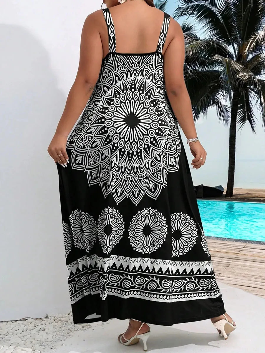 Women's Suspender Bohemian Backless Dress