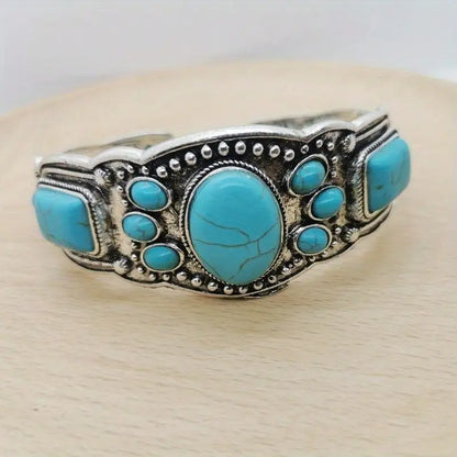 Retro Bohemian Natural Turquoise Bracelet