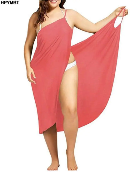 Ladies Halter Dress Solid Color Cross Sleeveless