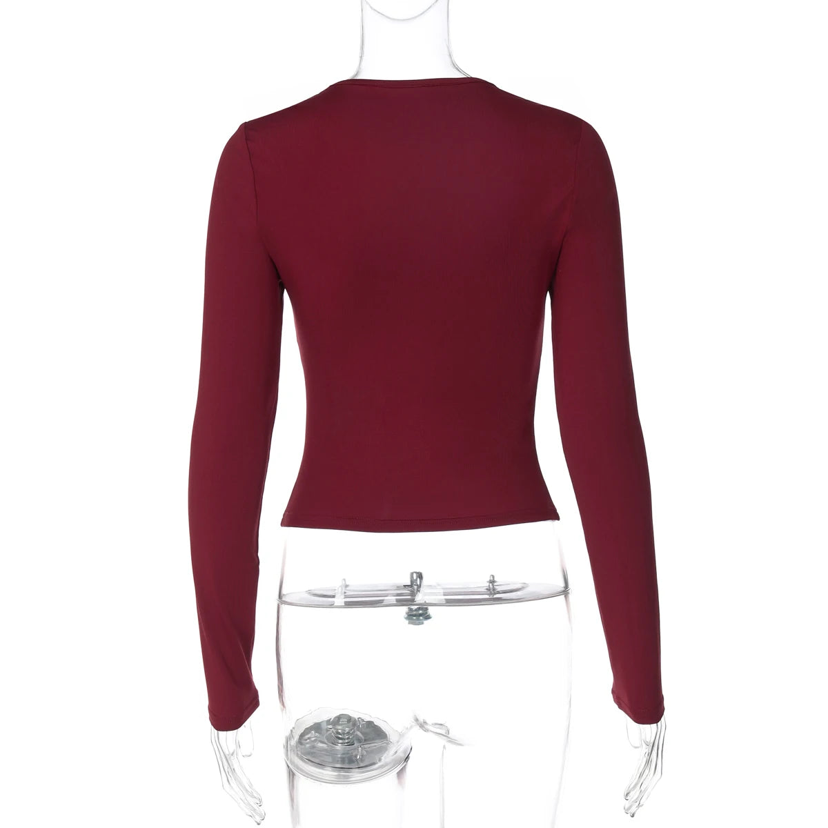 Elegant Long Sleeve Sexy Crop T-Shirt