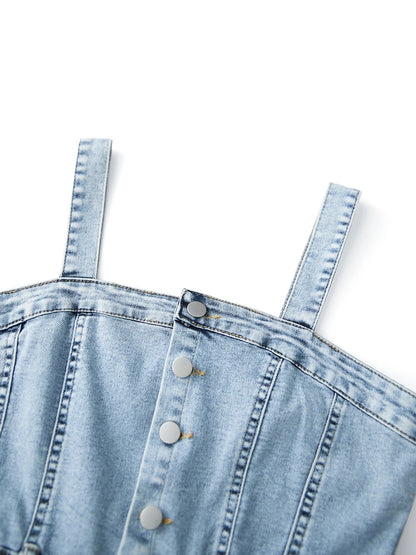 Women s Sleeveless Denim Jumpsuit