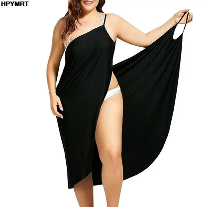 Ladies Halter Dress Solid Color Cross Sleeveless