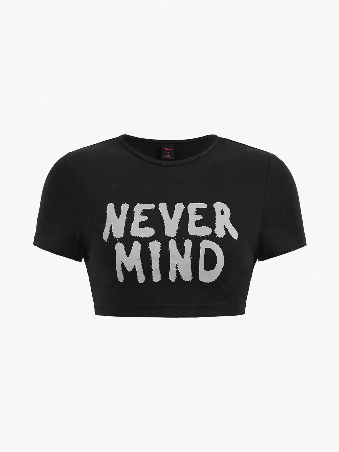 NEVER MIND Crop Top Tee
