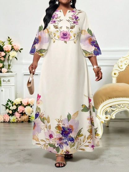 Elegant Floral Maxi Dress