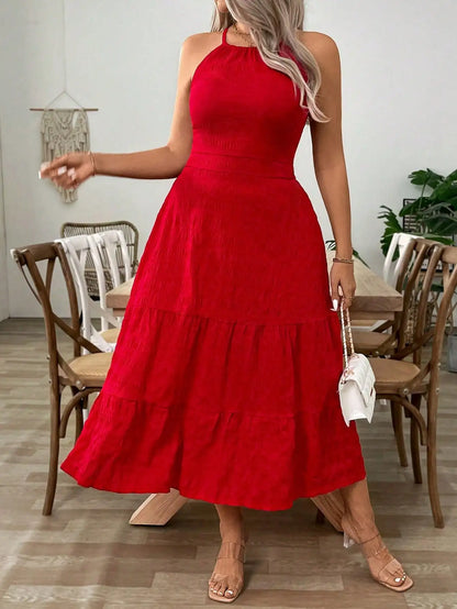 Plus Size Halter Maxi Dress