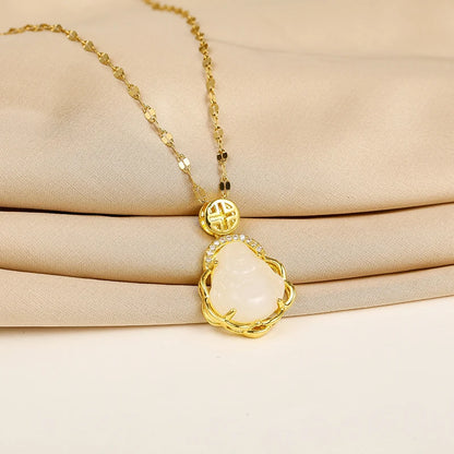 Green Zircon Crystal Pendant