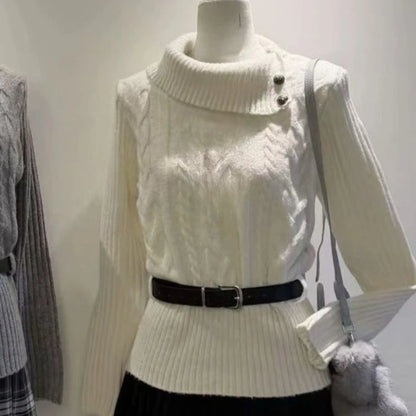 Preppy Style Sweet Knitted Sweater