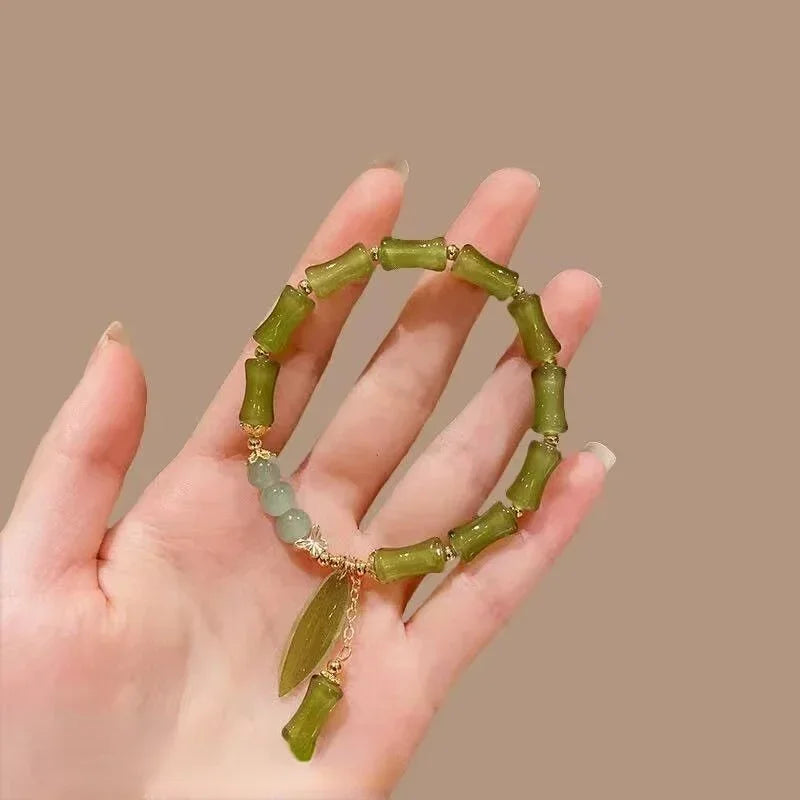 Chinese Green Bamboo  Bracelet