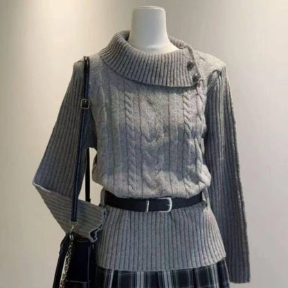 Preppy Style Sweet Knitted Sweater