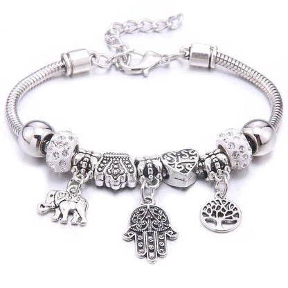 White Butterfly Charm Bracelet & Bangles