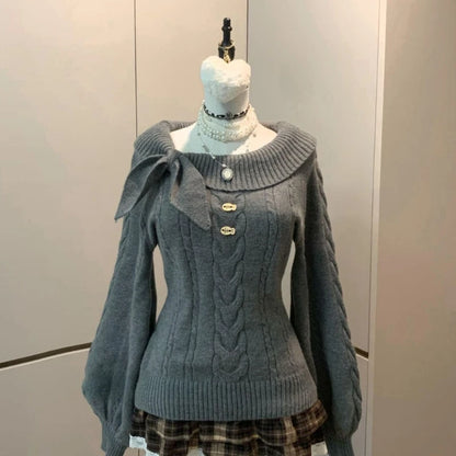 Preppy Style Sweet Knitted Sweater