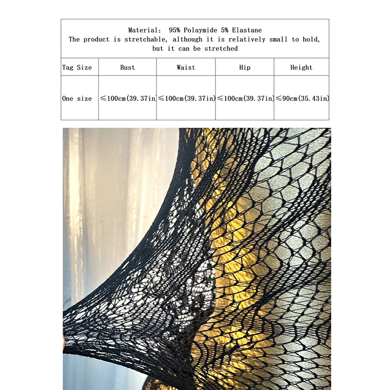 Sexy Cover Up Hollow Out Fishnet Dress